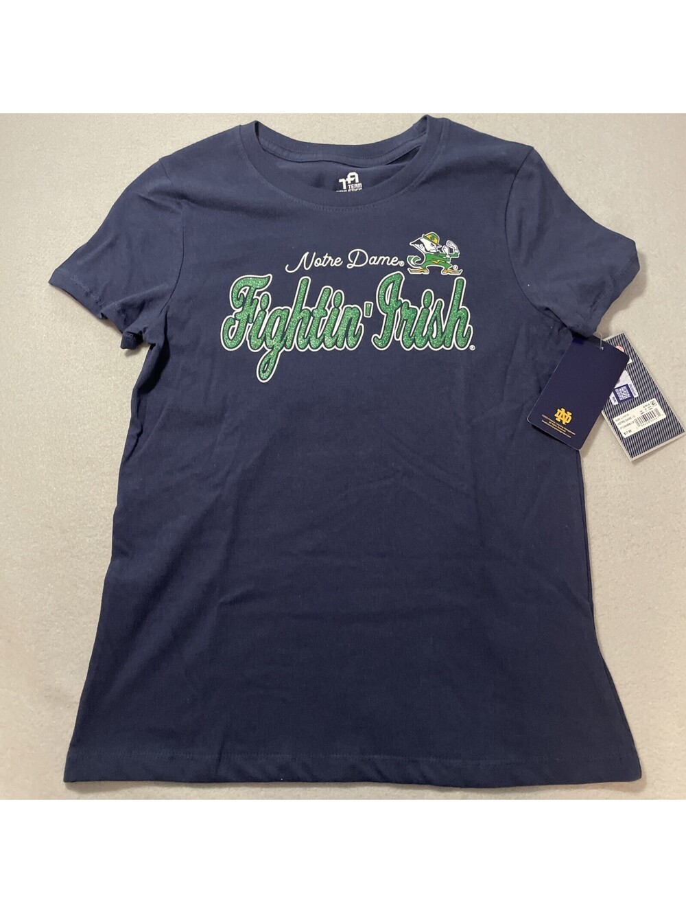 Notre Dame Fighting Irish Girls Shirt Youth L (10-12) Team Athletics